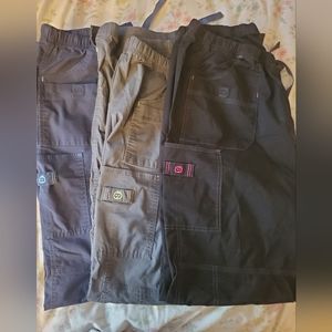 3 pairs Wonderwink scrub pants 2X tall